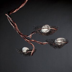 Svítidlo ICONE měď/opálová kov/sklo