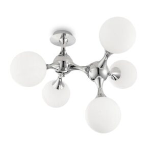 Svítidlo Ideallux bílá satinovaná/chrom sklo/kov