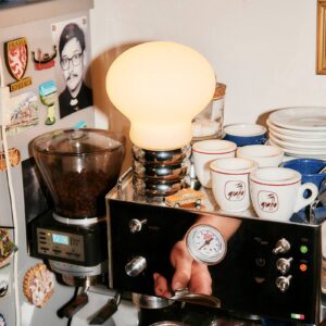 Svítidlo Ingo Maurer chrom/satinovaná kov/sklo