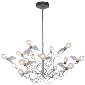 Svítidlo Ingo Maurer stříbrná/bílá kov/husí brka