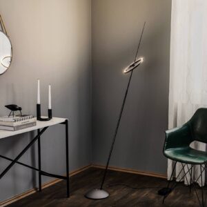 Svítidlo Ingo Maurer šedá/černá/prstenec černý hliník/uhlíkové vlákno/litina