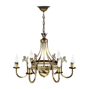 Svítidlo Jupiter mosaz světlá patinovaná kov