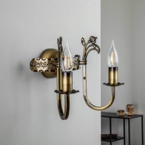 Svítidlo Jupiter mosaz světlá patinovaná kov