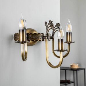 Svítidlo Jupiter mosaz světlá patinovaná kov