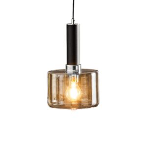 Svítidlo Jupiter kouřově šedá-transparentní/černá/chrom sklo/kov