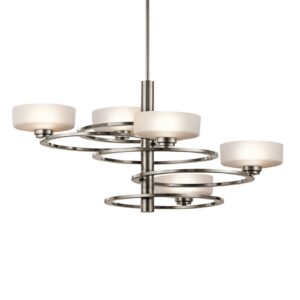 Svítidlo KICHLER cín/bílá hliník/sklo