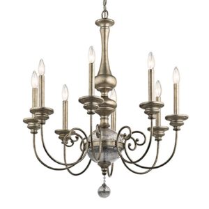 Svítidlo KICHLER zlatá/bílá kov/anticky strukturované sklo