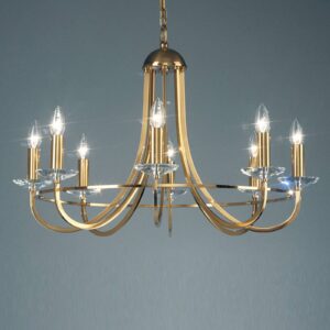 Svítidlo KOLARZ mosaz/čirá kov/křišťál