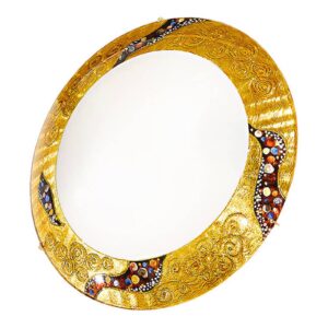 Svítidlo KOLARZ zlatá/multicolour/bílá kov/sklo