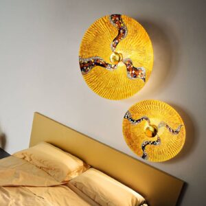 Svítidlo KOLARZ zlatá sklo/lístkové zlato 24 kt