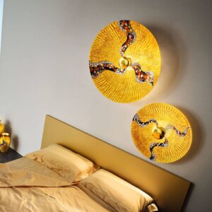 Svítidlo KOLARZ zlatá sklo/lístkové zlato 24 kt