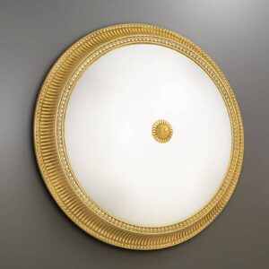 Svítidlo KOLARZ zlatá/bílá kov/sklo