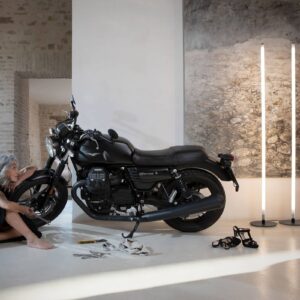 Svítidlo Karman černý/bílý hliník/pyrexové sklo