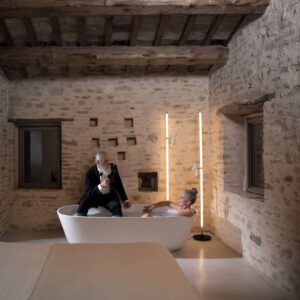 Svítidlo Karman černý/bílý hliník/pyrexové sklo