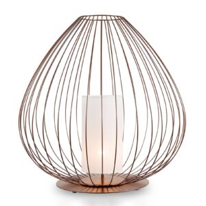 Svítidlo Karman bronzová/bílá nerez/plátno