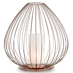 Svítidlo Karman bronzová/bílá nerez/plátno