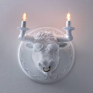 Svítidlo Karman matná bílá/mosaz keramika/mosaz