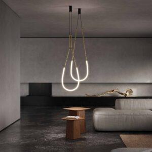 Svítidlo Karman bronz/bílý hliník/silikon