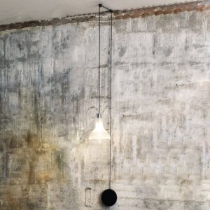 Svítidlo Karman bílá mražená/transparentní/černá sklo/kov