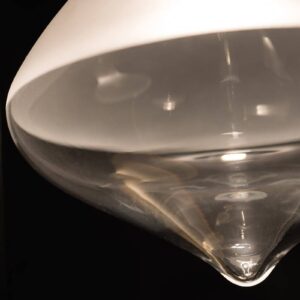 Svítidlo Karman bílá mražená/transparentní/černá sklo/kov