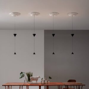 Svítidlo Karman matná černá/bílá hliník/sádra