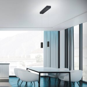 Svítidlo Knapstein černá hliník/ocel/mosaz