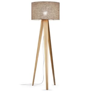 Svítidlo Knapstein světle hnědá/bronzová kov/plátno