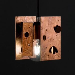 Svítidlo Knikerboker měď ocel/textilní kabel