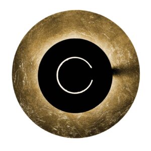 Svítidlo Knikerboker lístkové zlato/matná černá ocel