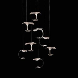 Svítidlo Knikerboker lístkové stříbro ocel tepaná