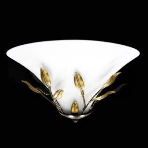 Svítidlo Kögl antická rezavá/zlatá patinovaná/bílá satinovaná kov/sklo