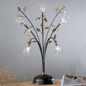 Svítidlo Kögl rezavě hnědá/zlatá patinovaná/čirá jantarová kov/sklo