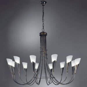 Svítidlo Kögl černá-měď kov/sklo