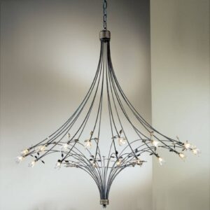 Svítidlo Kögl rezavě hnědá/zlatá patinovaná/čirá jantarová kov/sklo