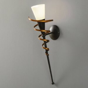 Svítidlo Kögl rezavě zlatá/antická zlatá/bílá kov/sklo Scavo