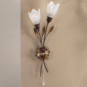 Svítidlo Kögl antická rezavá/zlatá patinovaná/bílá satinovaná kov/sklo