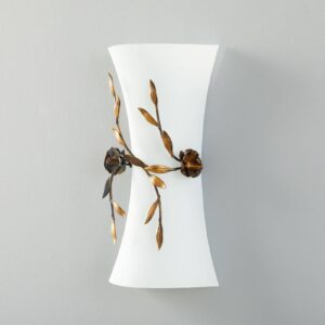 Svítidlo Kögl antická zlatá/bílá kov/sklo