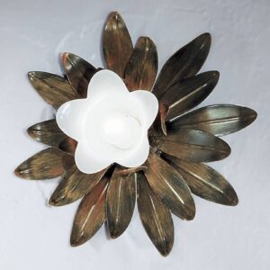 Svítidlo Kögl rezavě hnědá/bílá kov/sklo Scavo