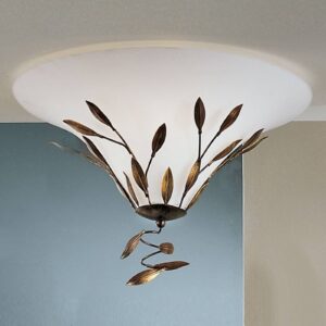 Svítidlo Kögl antická rezavá/zlatá patinovaná/bílá satinovaná kov/sklo