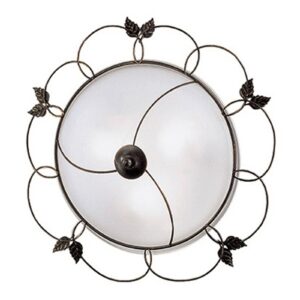 Svítidlo Kögl rezavě hnědá/bílá kov/sklo