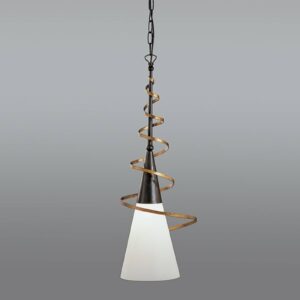 Svítidlo Kögl antická rezavě hnědá/zlatá/bílá kov/sklo Scavo