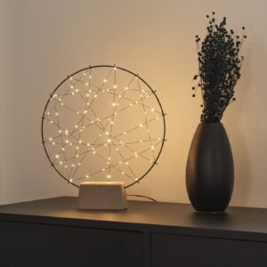 Svítidlo Konstsmide Christmas černá/světlé dřevo ocel/drát/dřevo