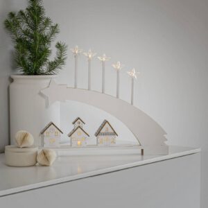 Svítidlo Konstsmide Christmas bílá dřevo