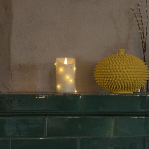 Svítidlo Konstsmide Christmas bílý/stříbrný pravý vosk/drát