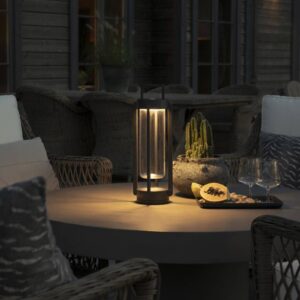 Svítidlo Konstsmide černá/čirá hliník/sklo