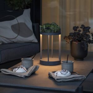 Svítidlo Konstsmide šedá hliník/sklo