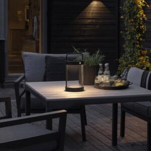 Svítidlo Konstsmide černá/čirá hliník/sklo