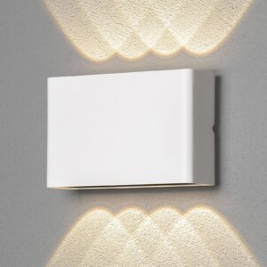 Svítidlo Konstsmide bílá hliník/sklo