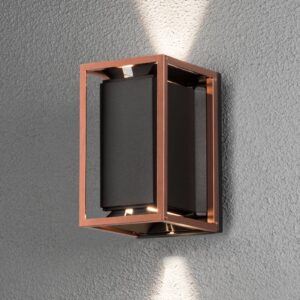 Svítidlo Konstsmide měď/černá hliník/sklo