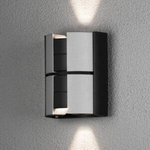 Svítidlo Konstsmide černá/stříbrná hliník/akryl